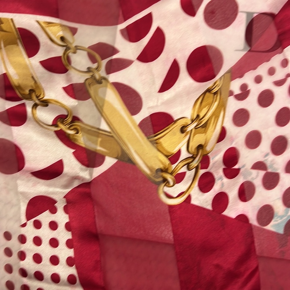 Christian Dior large shawl scarf silk - Picture 6 of 9
